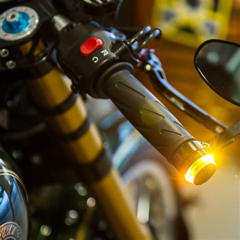 X Mm Motorcycle Handlebar Turn Signal Lamp Warning Light Amber Led