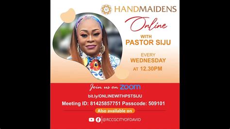 Handmaidens Online With Pastor Siju Iluyomade 31 03 2021 12 30PM WAT