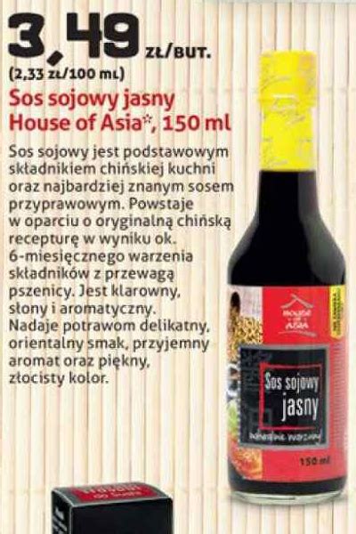 Archiwum Sos Sojowy Jasny House Of Asia Biedronka