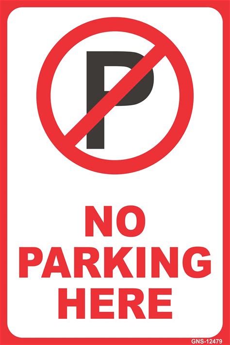 Buy Aditya Sign No Parking Here Sign Board For Office Home Industry