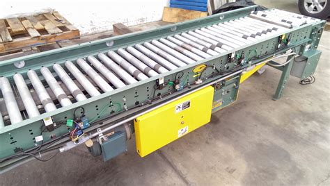 Lot 18 Hytrol Abez Horizontal Belt Driven Live Roller Conveyor With Ezlogic Accumulation