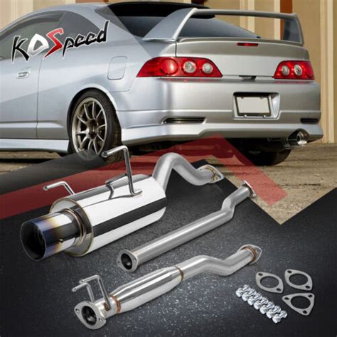 4 Burnt Tip Muffler Catback Exhaust System For 02 06 Acura Rsx Dc5 Non