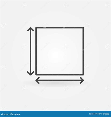 Perimeter Vector Dimension Concept Icon In Outline Style Stock