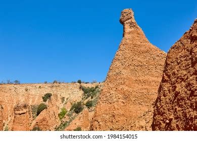 Badlands Chimney Eroded Landscape Las Carcavas Stock Photo 1994971895