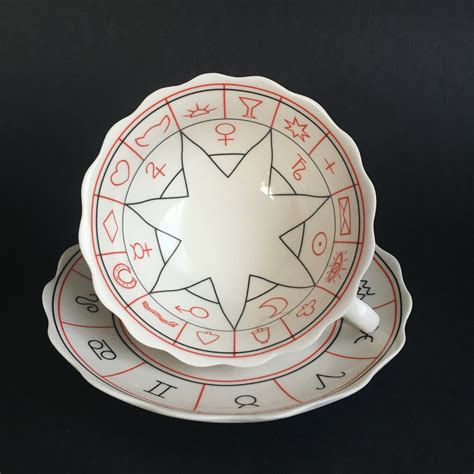 Tea Leaf Reading Cup And Saucer Set Fortune Telling Divination Etsy