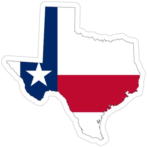 Texas Flag State Sticker