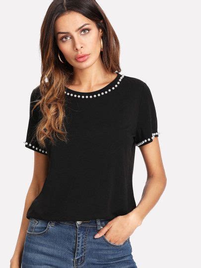 Venta Blusas Con Perlas 2019 En Stock