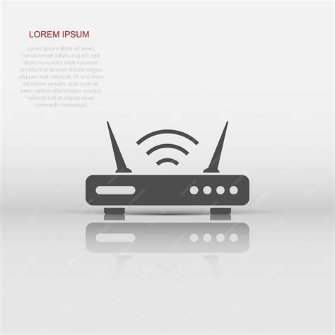 Premium Vector Wifi Router Icon In Flat Style Broadband Vector