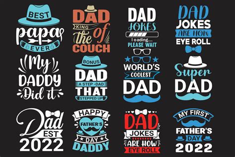 Fathers Day T Shirt Design Bundle Print 8652222 Vector Art At Vecteezy