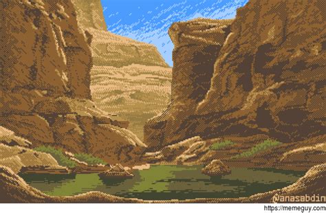 I Drew This Pixel Art Animation Using Only Colors And Called It Terrain Meme Guy