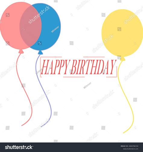 Happy Birthday Text Balloons Stock Vector (Royalty Free) 2084796724 ...