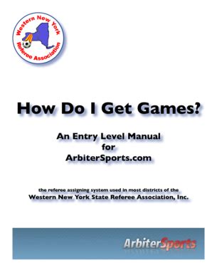 Fillable Online Wnyreferee Entry Level Arbiter Manual Wnyreferee Fax