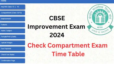 CBSE Improvement Exam 2024 CBSE Compartment Exam 2024