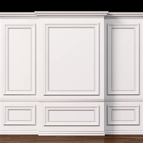 Wall Molding 10 Boiserie Classic Panels 3D Model CGTrader