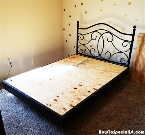 Diy Queen Size Floating Bed Howtospecialist How To Build Step By