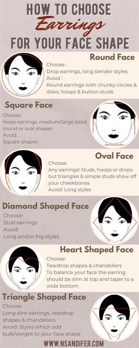 choose earrings   face shape face shapes guide heart face