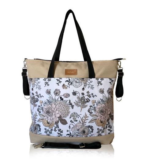 Wodoodporna Torba Do W Zka Shopper Kwiaty Vintage Bia E T O Be