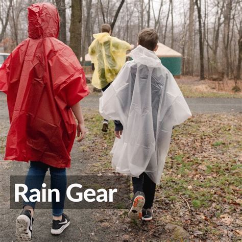 Rain Gear – Pack for Camp