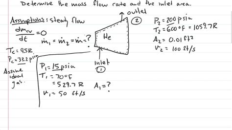 Thermodynamics Example Mass Balance Problems Youtube