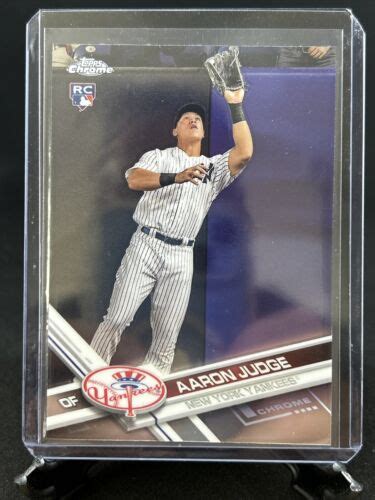 Topps Chrome Aaron Judge Rookie Catching Rc Yankees World