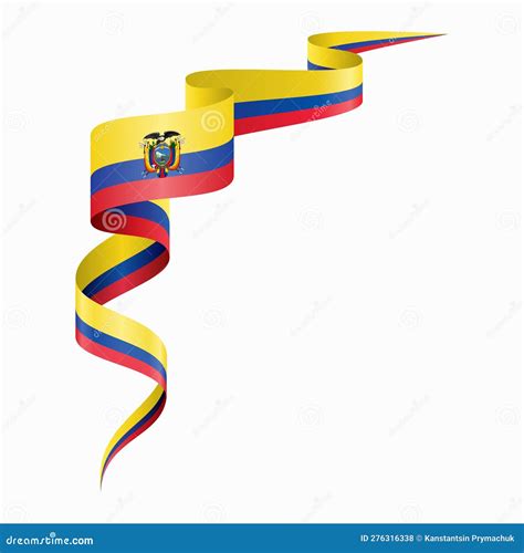 Ecuadorian Flag Wavy Abstract Background. Vector Illustration. Stock ...