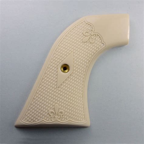 Ruger Blackhawk Simulated Ivory Pistol Grips with Fleur Checkering.