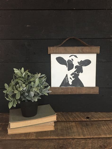 Cow Art Farmhouse Decor Dairy Cow 11x12 - Etsy