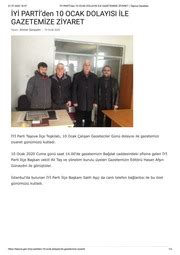 Pdf Y Partiden Ocak Dolay S Le Gazetemize Ziyaret