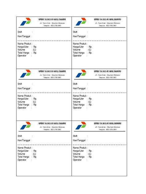 Nota Kontan Spbu Pdf