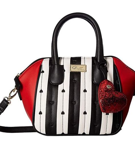 Luv Betsey Johnson QUINN Mini Satchel Crossbody HandBag Red Black