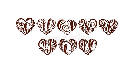 Handwritten Heart Calligraphy Monogram Alphabet Valentine Cursive Font