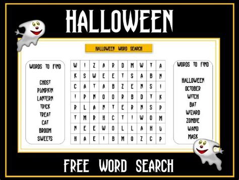 Halloween Word Search | Teaching Resources