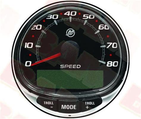 Mercury Mercruiser 79 8M0135631 Speedometer 80 MPH Black Genuine