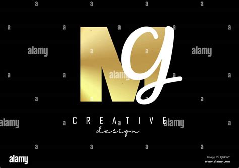 Golden Letters MG Logo With A Minimalist Design Letters M And G With