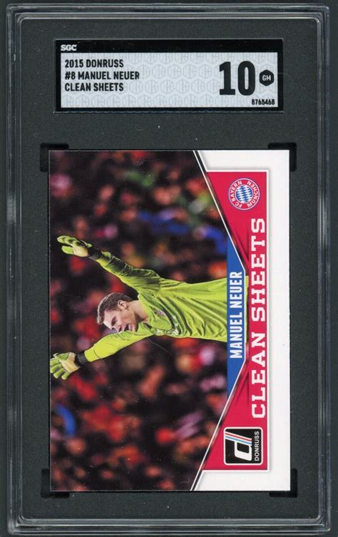 Panini Donruss Manuel Neuer Fc Bayern Munich Sgc Gem Mint