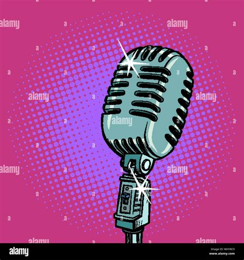 Vintage Radio Microphone Clip Art