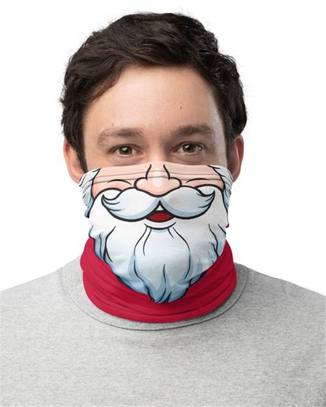 Santa Claus Face Mask Neck Warmer - Sporty Chimp legging, workout gear & more