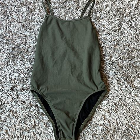 Jolyn Swimsuit 🌴 Dark Green Perry Swimsuit Firm Depop