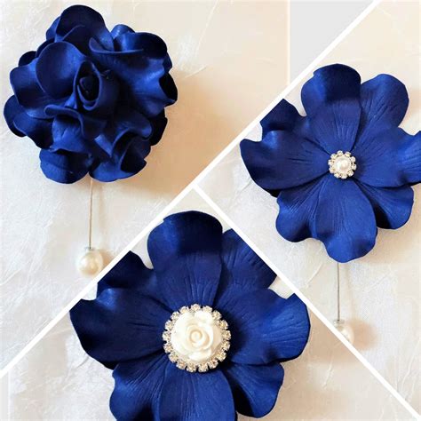 Royal Blue Lapel Pin Fiance Boutonniere Royal Blue Weddin Inspire