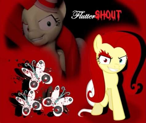 Insane Fluttershy Mlp Creepypasta Childhood Characters My Little