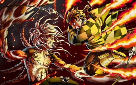 Kibutsuji Muzan vs Kamado Tanjirou, warriors, Demon Hunter, artwork, battle, Kimetsu no Yaiba ...