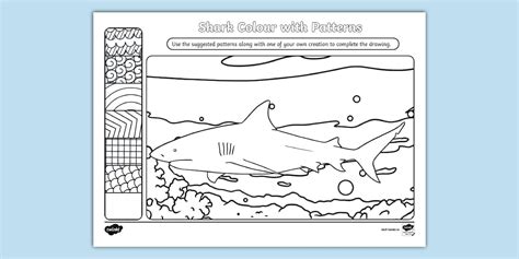 shark colour  patterns activity teacher  twinkl