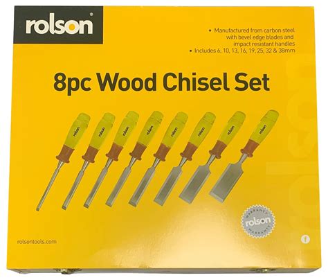 Wood Chisel Set 8 Piece Rolson Tools CPC