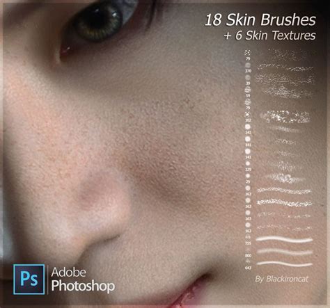 Skin Brushes Textures By Blackironcat Photoshop