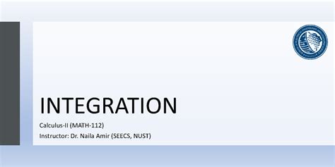 Lecture 4 Techniques OF Integration Trigonometric Functions