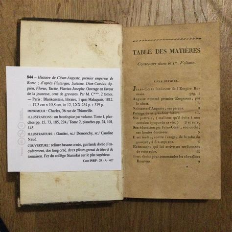 Histoire De C Sar Auguste Premier Empereur De Rome D Apr S Plutarque