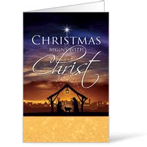 Christmas Begins Christ Bulletin - Church Bulletins - Outreach Marketing