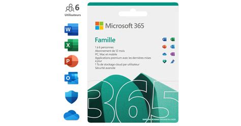 Microsoft Office 365 Famille FR Abonnement 1 An Coolblue Avant 23