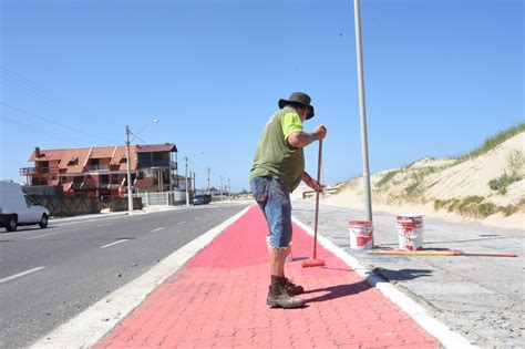 Prefeitura Revitaliza Pintura Da Ciclovia Em Imb Correio Do Litoral