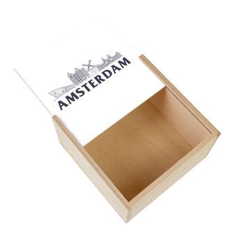 Boite Coffret En Bois Fabulous Amsterdam Minimalist 11 X 11 X 3 5